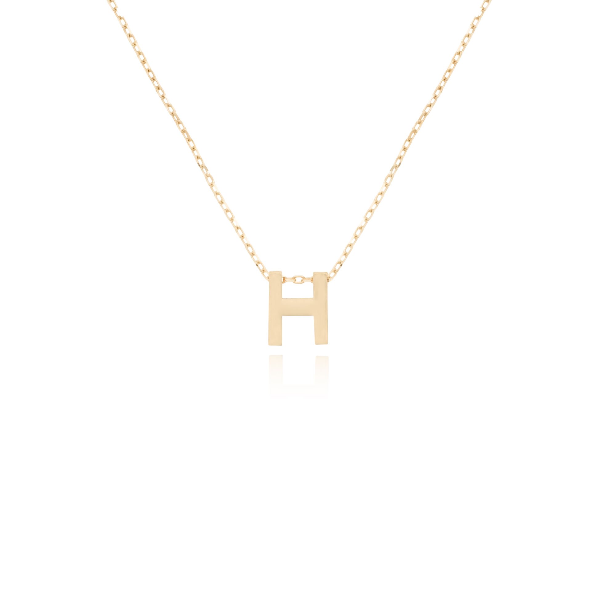 14 Ayar Altın H Harfi Kadın Kolye