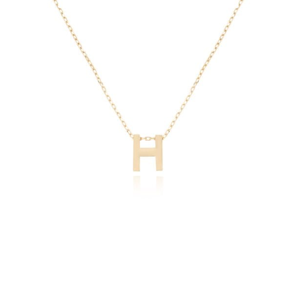 14 Ayar Altın H Harfi Kadın Kolye