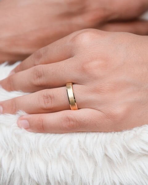 14 Ayar Altın Mat Erkek Alyans