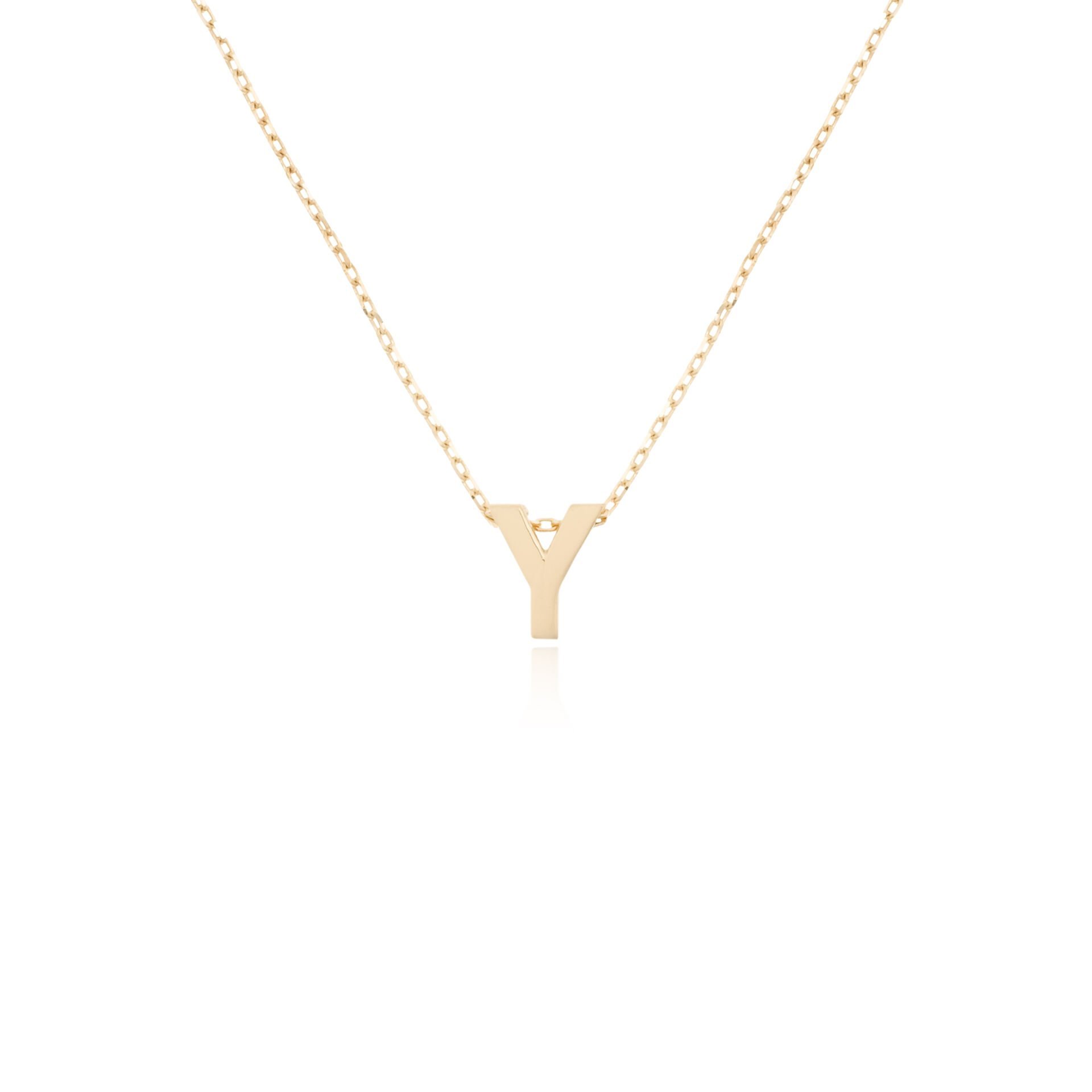 14 Ayar Altın Y Harfi Kadın Kolye