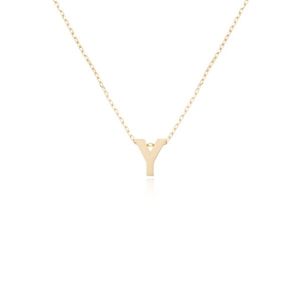 14 Ayar Altın Y Harfi Kadın Kolye