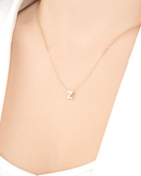 14 Ayar Altın Z Harfi Kadın Kolye