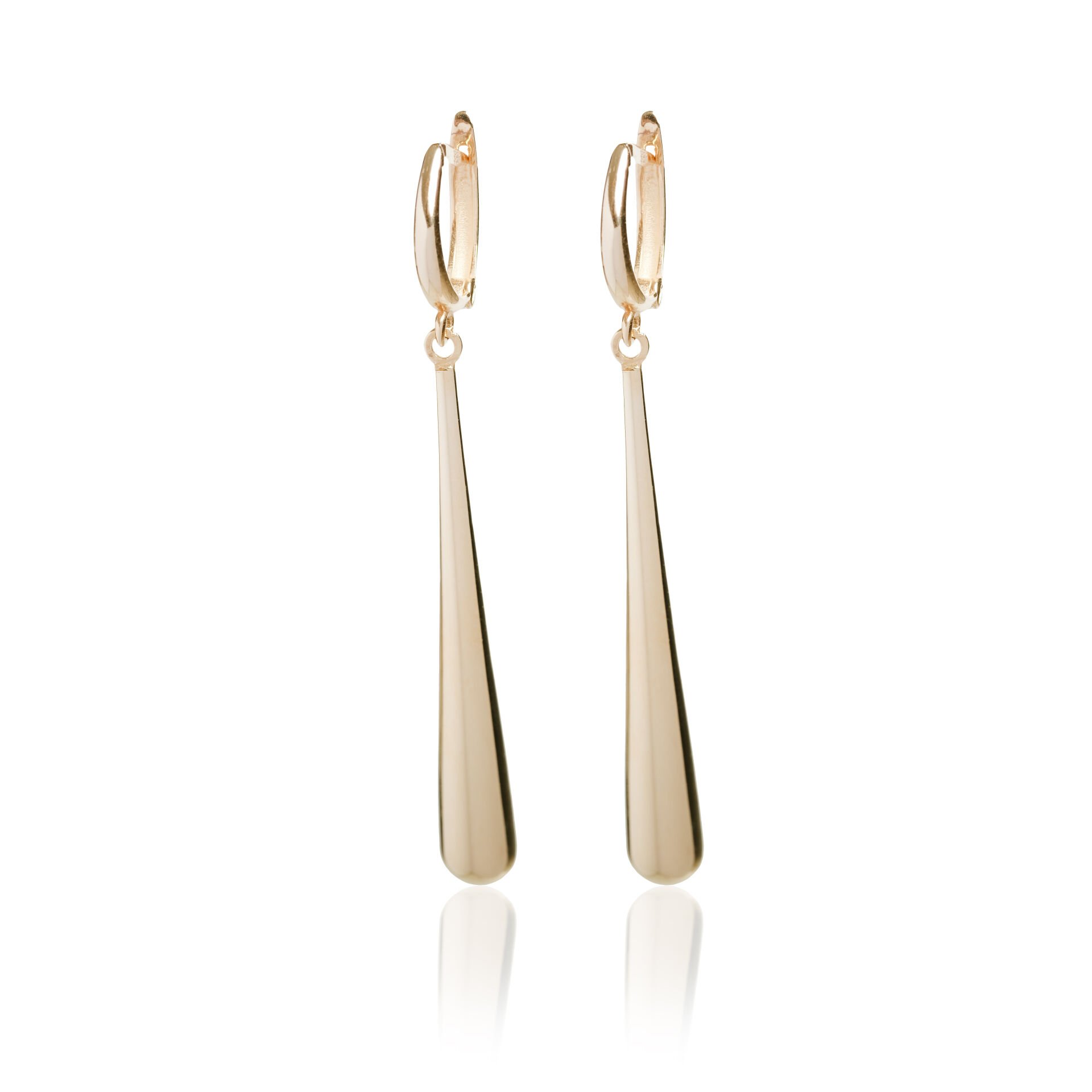 14 Ayar Altın Sallantılı Damla Küpe