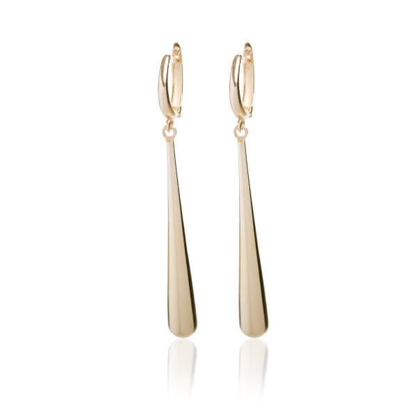 14 Ayar Altın Sallantılı Damla Küpe