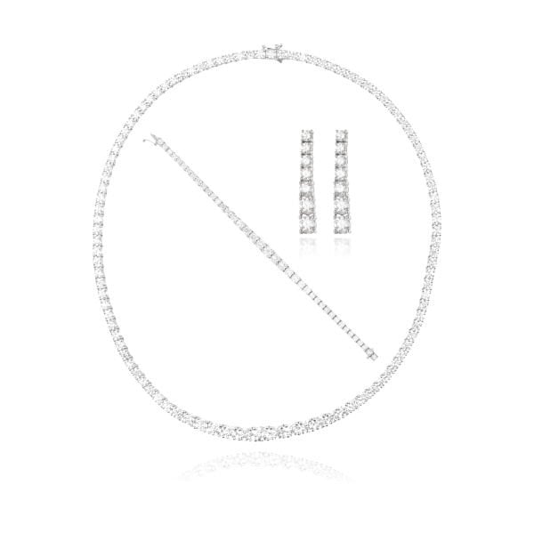 Pırlanta Su Yolu Model Set (Gerdanlık - Bileklik - Küpe)