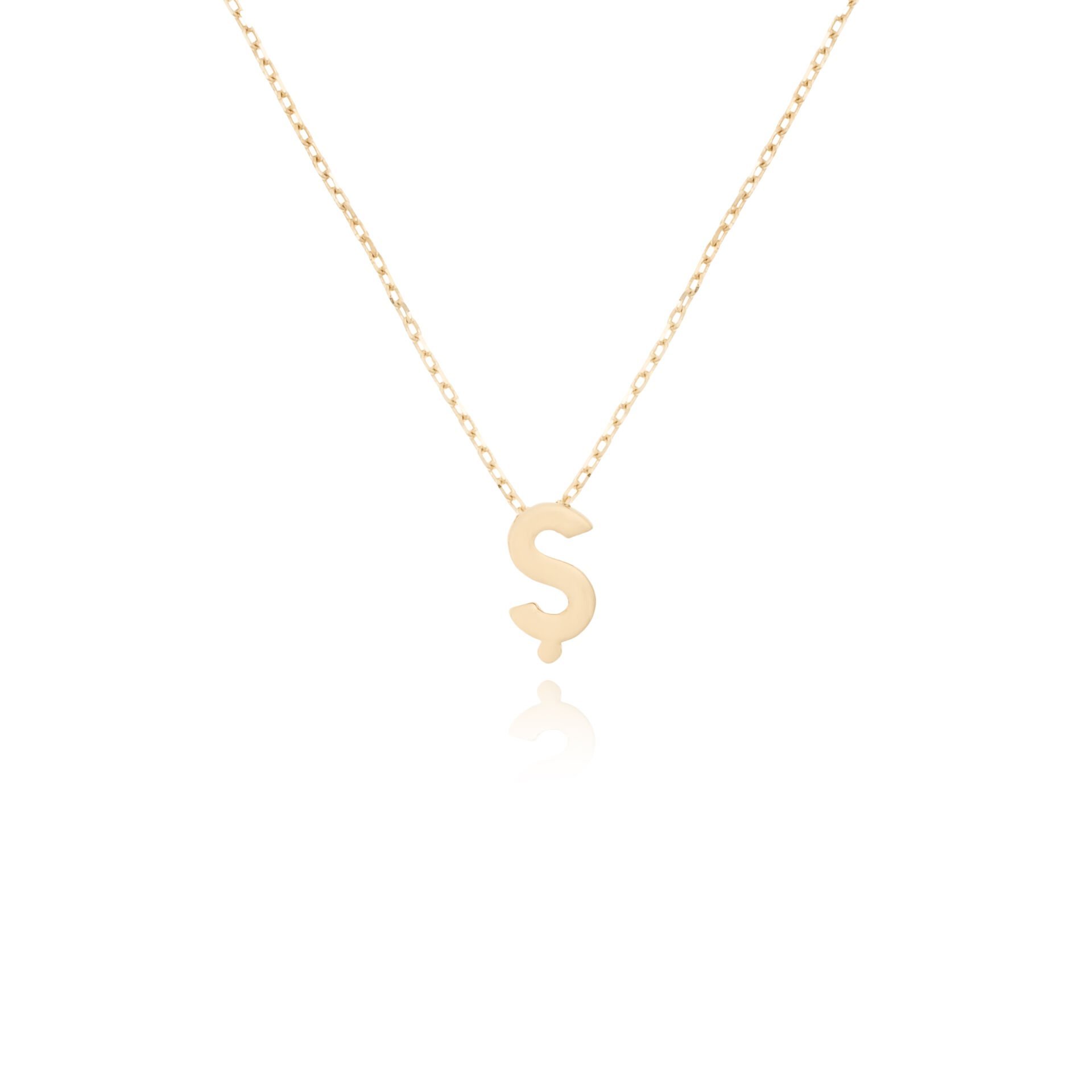 14 Ayar Altın Ş Harfi Kadın Kolye