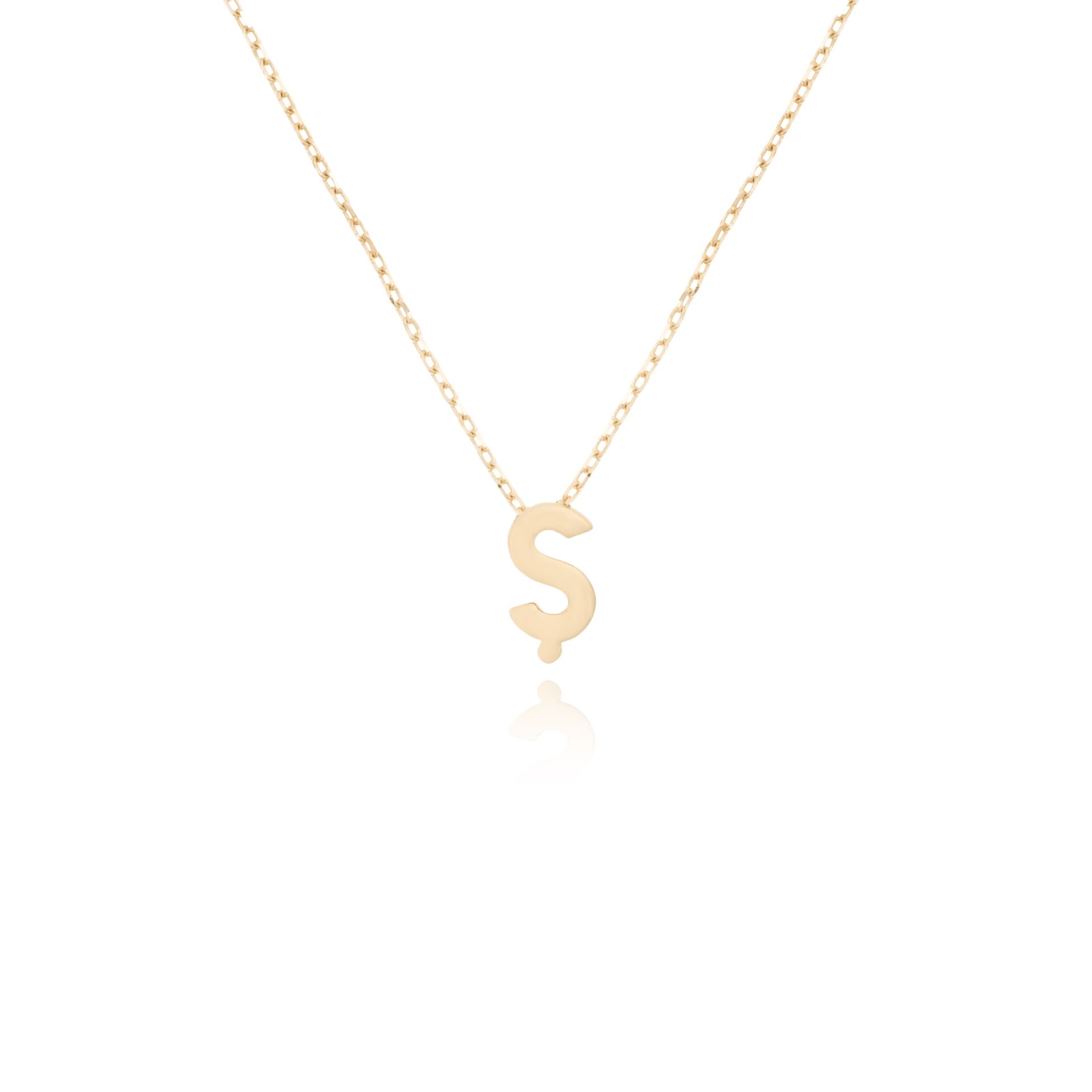 14 Ayar Altın Ş Harfi Kadın Kolye