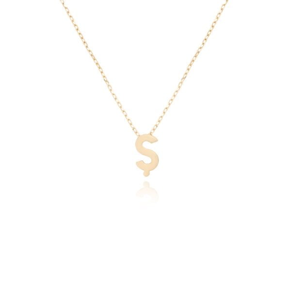 14 Ayar Altın Ş Harfi Kadın Kolye