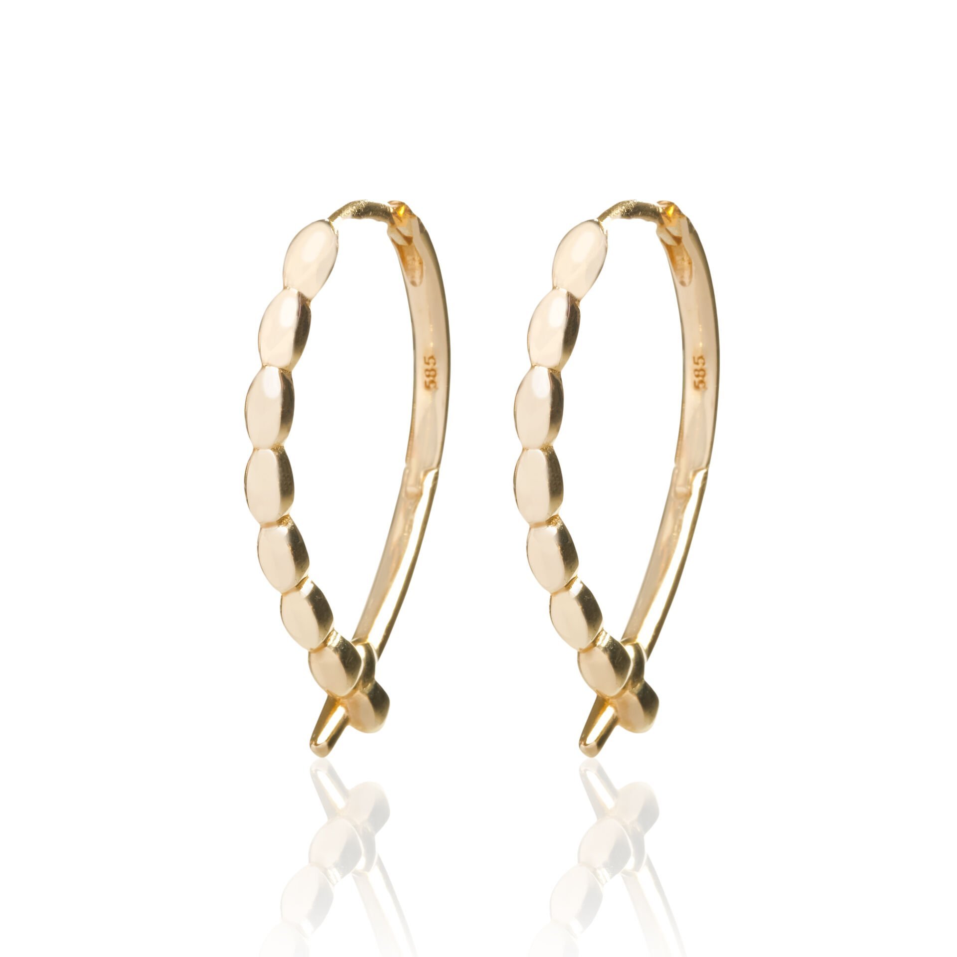 14 Ayar Altın Tasarım Küpe