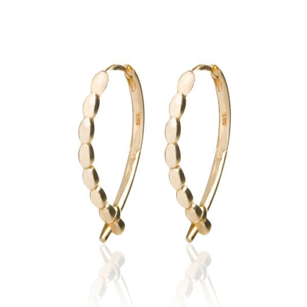 14 Ayar Altın Tasarım Küpe