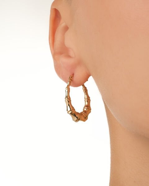 14 Ayar Altın Bambu Küpe