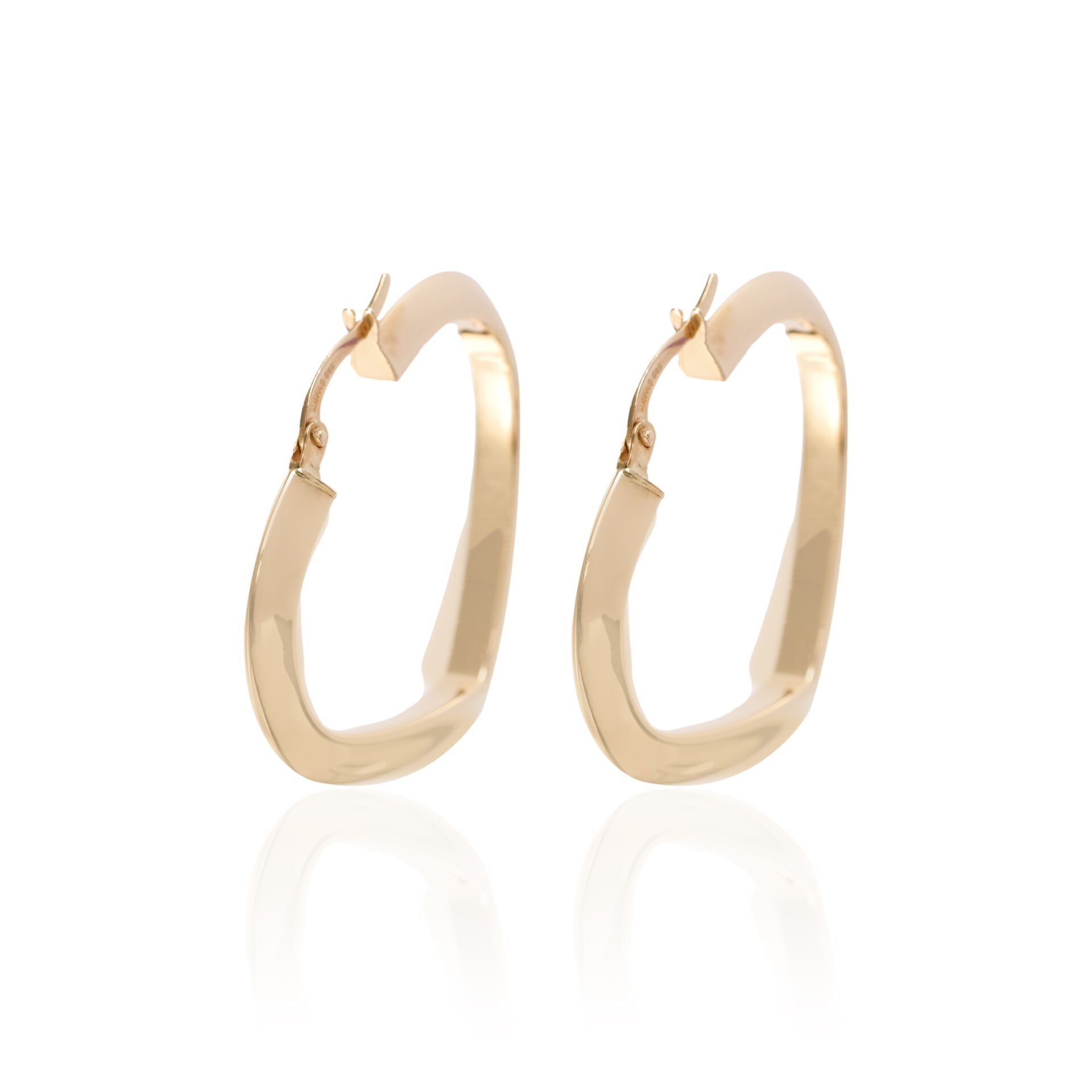 14 Ayar Bombeli Kalp Formlu Küpe