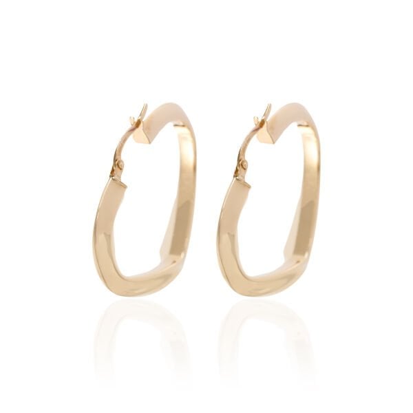 14 Ayar Bombeli Kalp Formlu Küpe