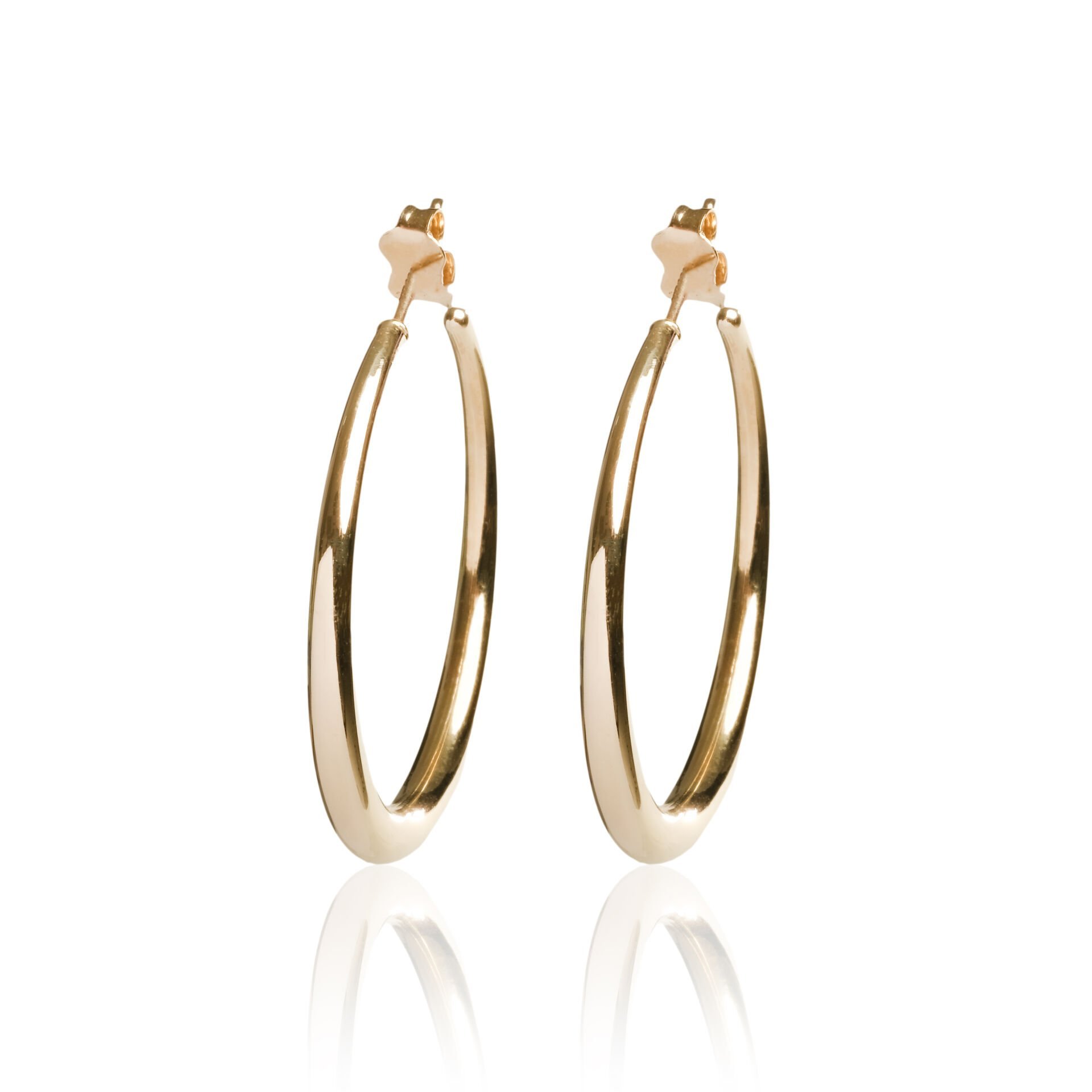 14 Ayar Altın Halka Küpe