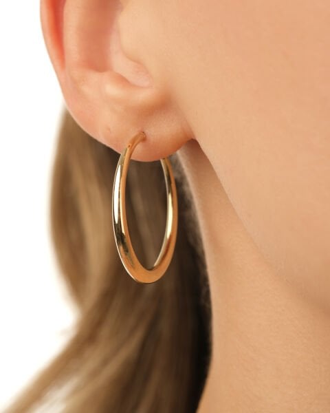 14 Ayar Altın Halka Küpe