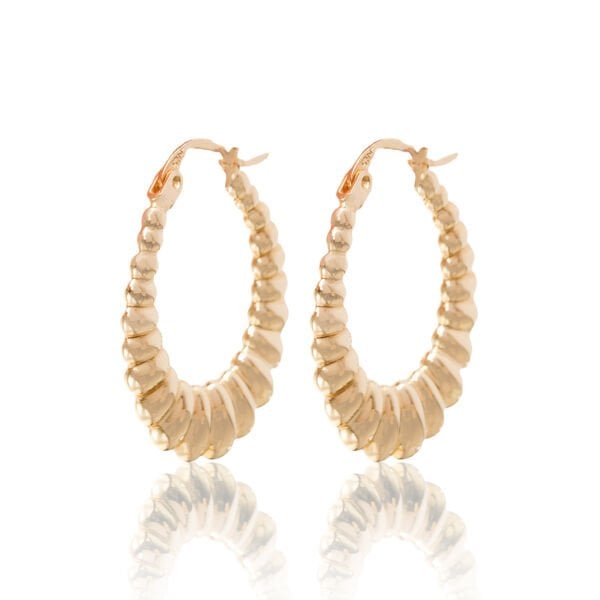 14 Ayar Altın İstiridye Küpe