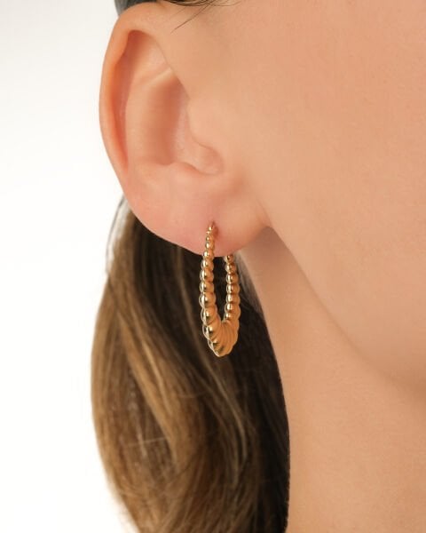 14 Ayar Altın İstiridye Küpe