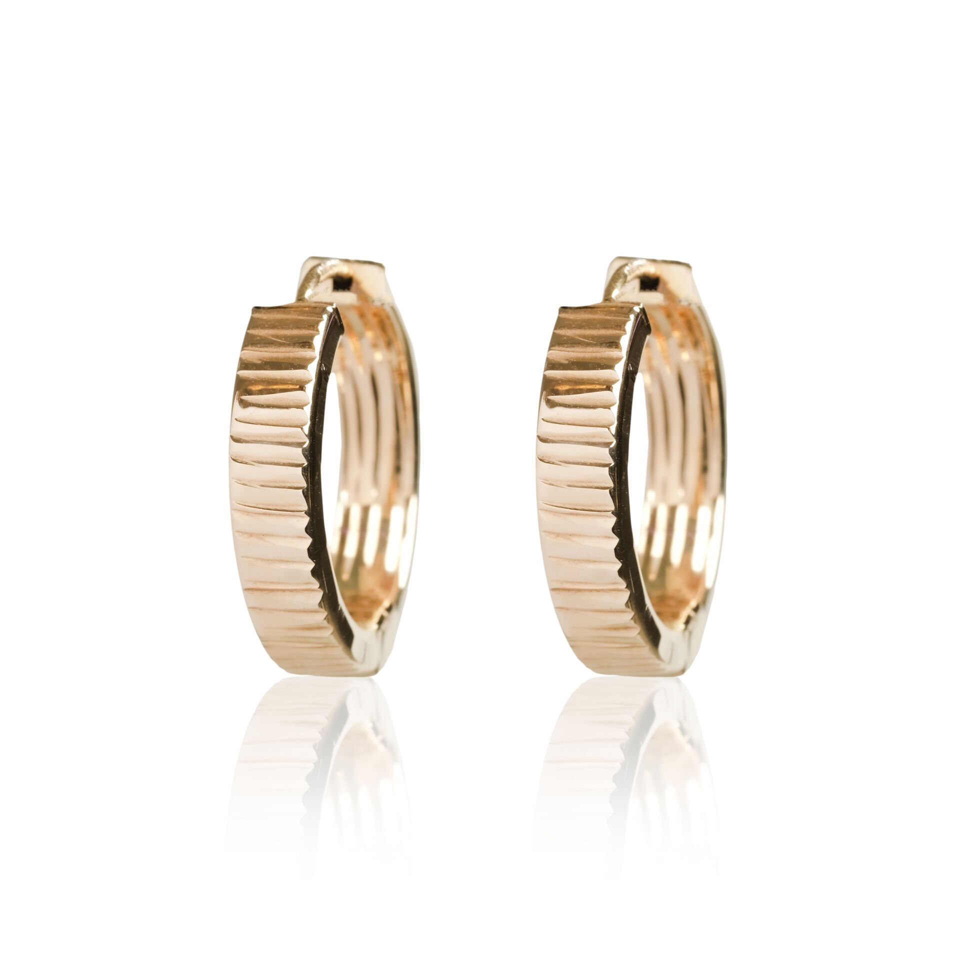 14 Ayar Altın Lazer Kesim Halka Küpe