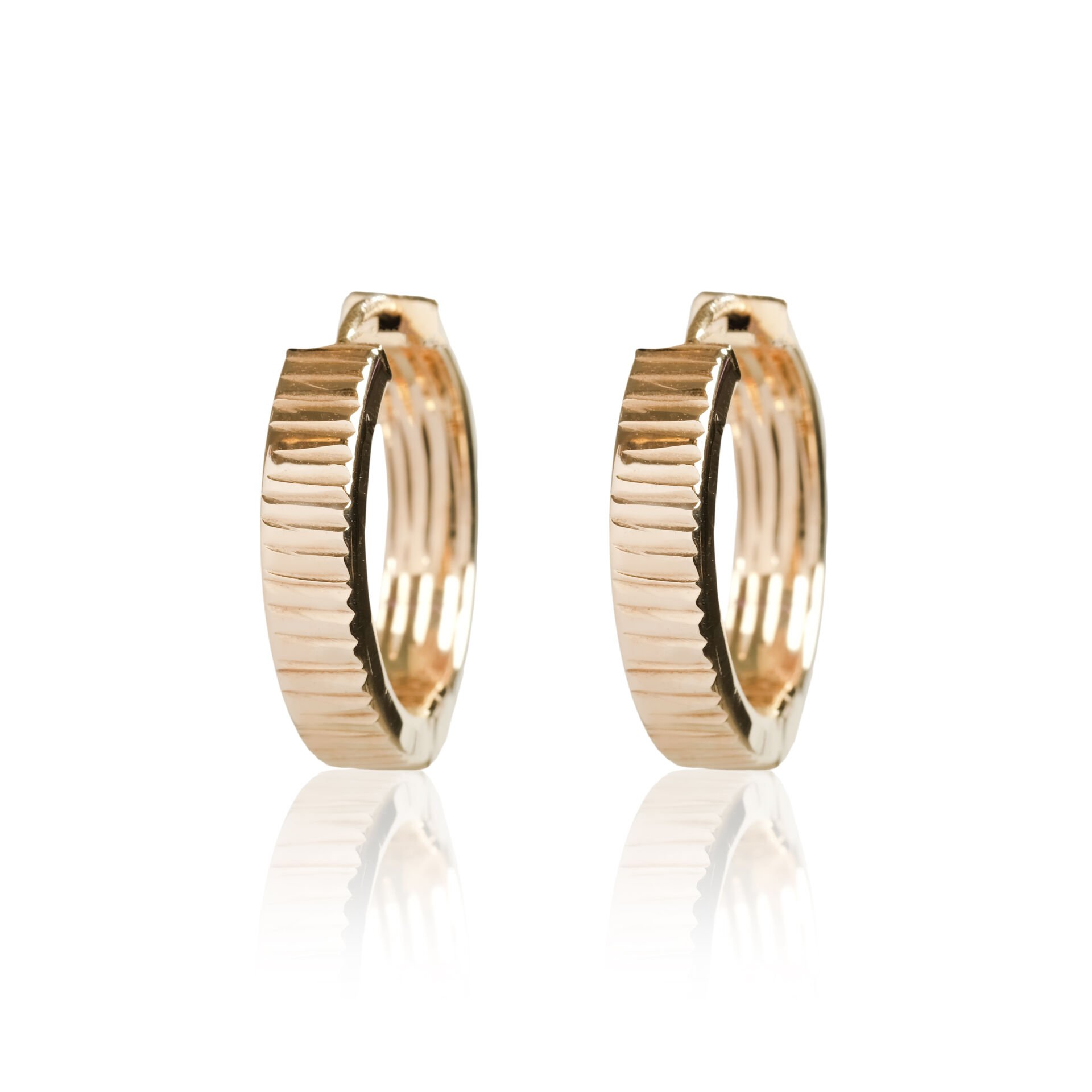 14 Ayar Altın Lazer Kesim Halka Küpe