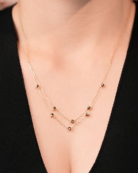 14 Ayar Altın Dorika Toplu Kolye