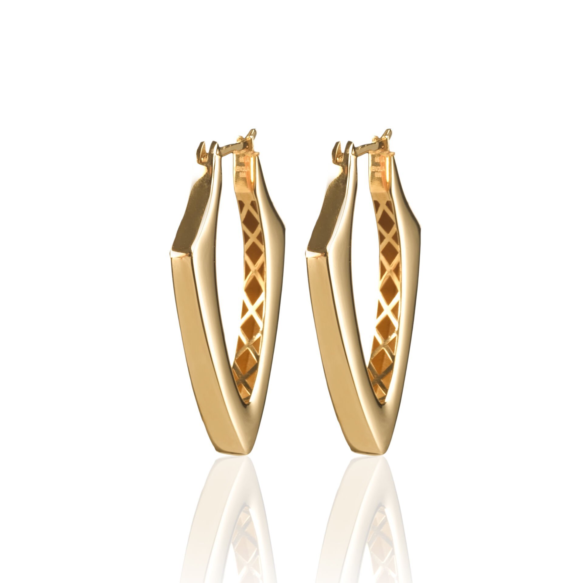 14 Ayar Altın İtalyan Tasarım Küpe