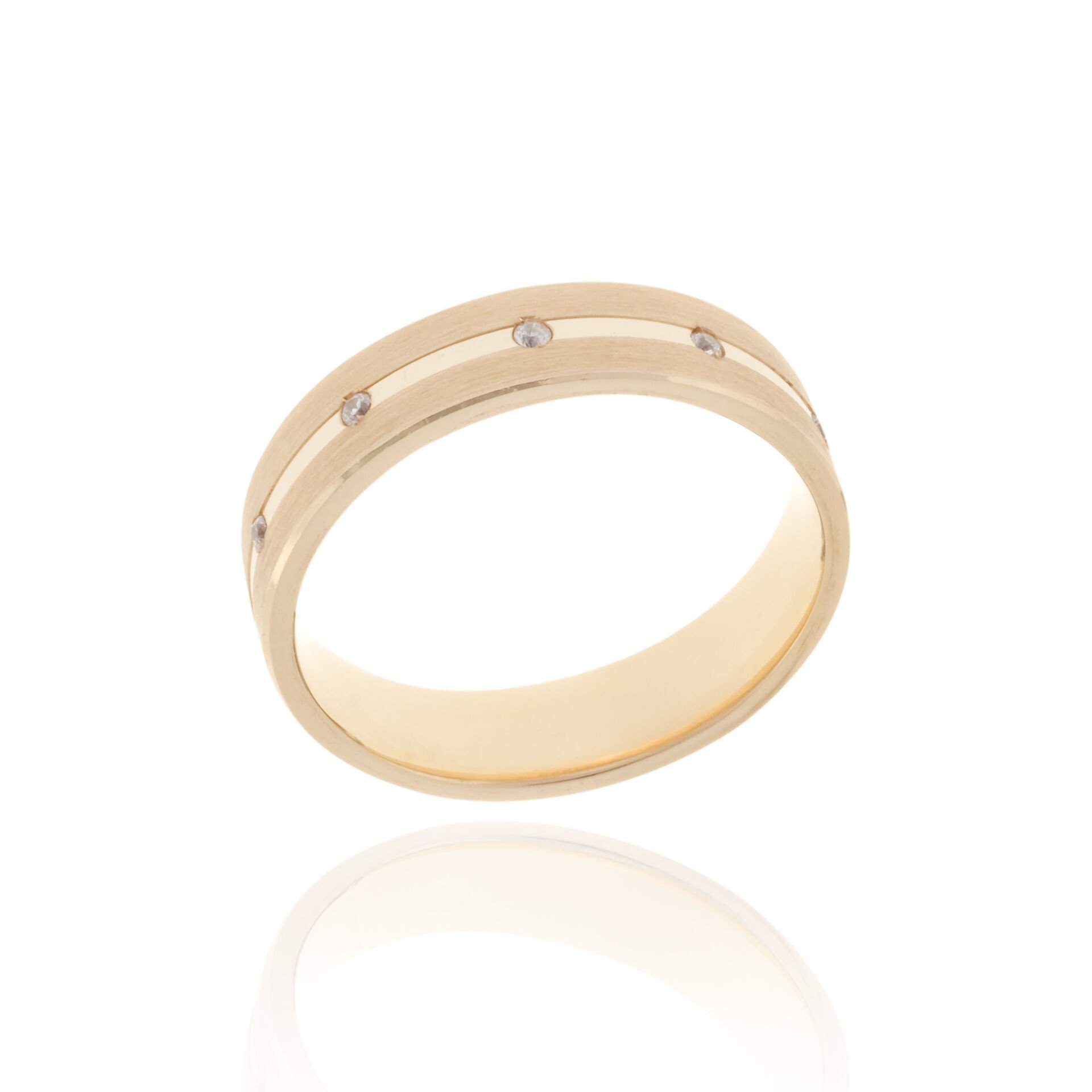 14 Ayar Altın Taşlı Kadın Alyans