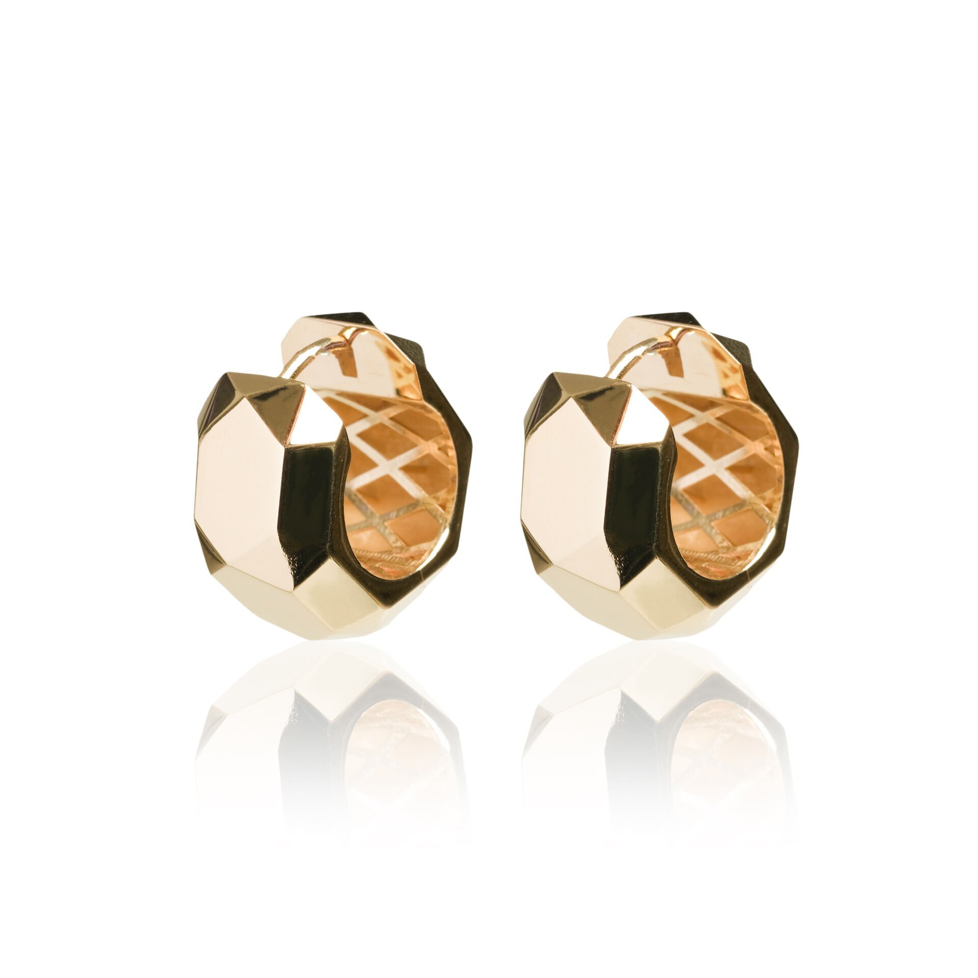 14 Ayar Altın Bombeli Küpe