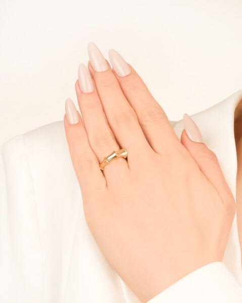 14 Ayar Altın Bambu Yüzük