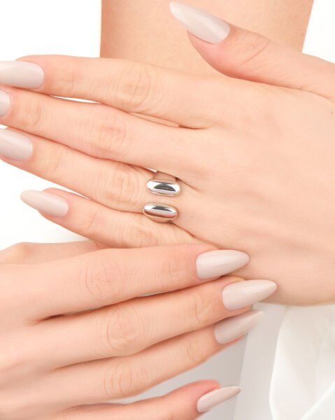 Roberto Bravo 14 Ayar Beyaz Altın Yüzük