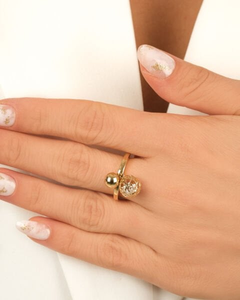 Roberto Bravo Bigo 14 Ayar Altın Taşlı Yüzük