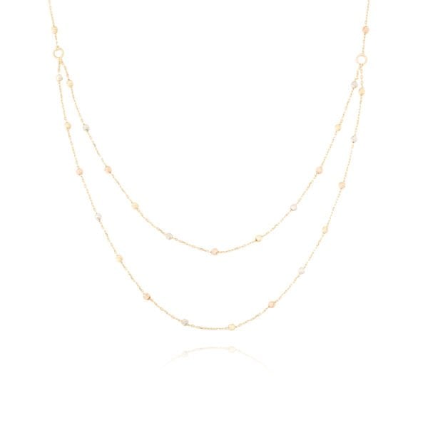 14 Ayar Altın Dorika Toplu Üç Renk Kolye