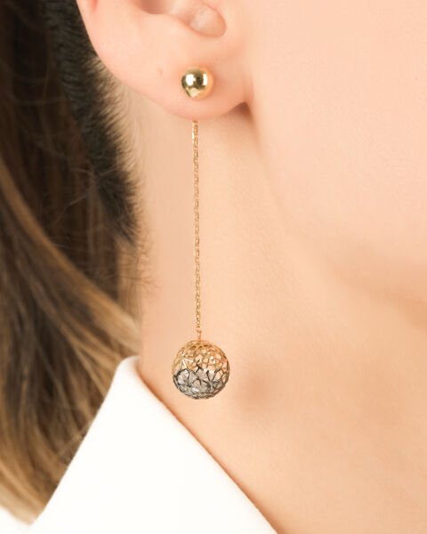 Roberto Bravo Bigo 14 Ayar Altın Sallantılı Küpe