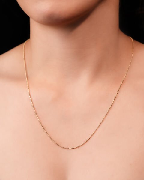 14 Ayar Altın Top Zincir