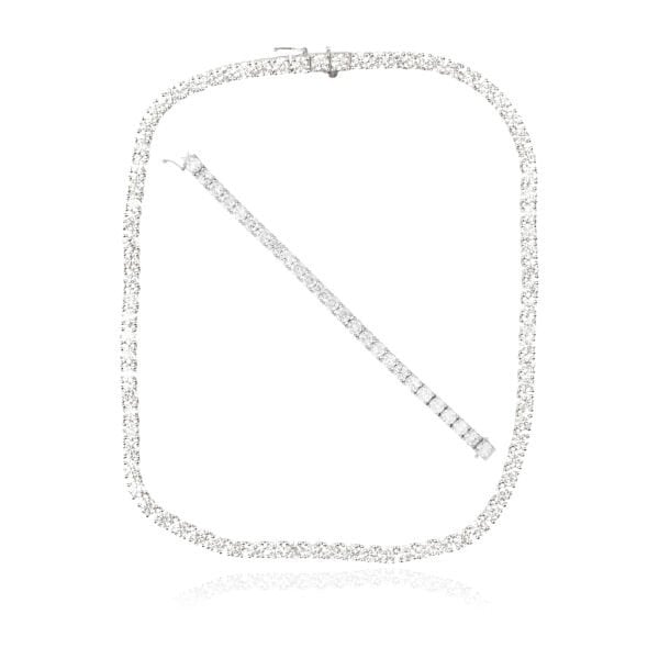 Pırlanta  Su Yolu Model Seti (Gerdanlık - Bileklik)