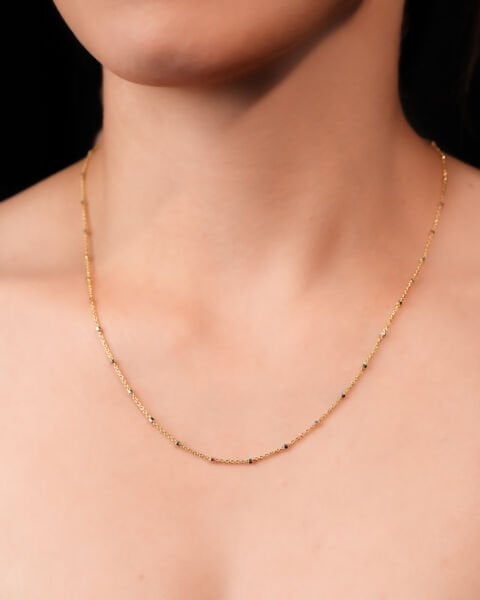 14 Ayar Altın Ara Toplu Force Zincir