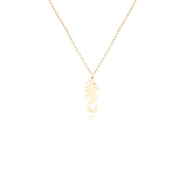 14 Ayar Altın Denizatı Figürlü Kolye