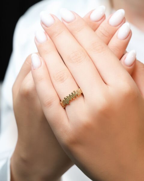 14 Ayar Altın Ritim Mat Kadın Alyans