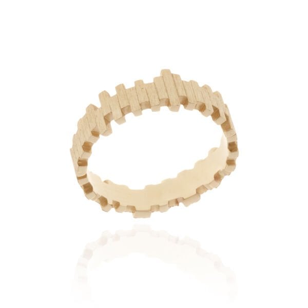 14 Ayar Altın Ritim Mat Kadın Alyans