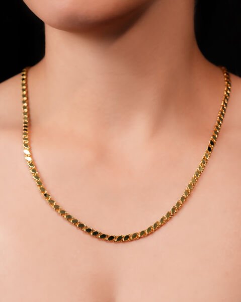 14 Ayar Altın İnce Pullu Zincir