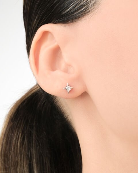 Pırlanta Tektaş Küpe