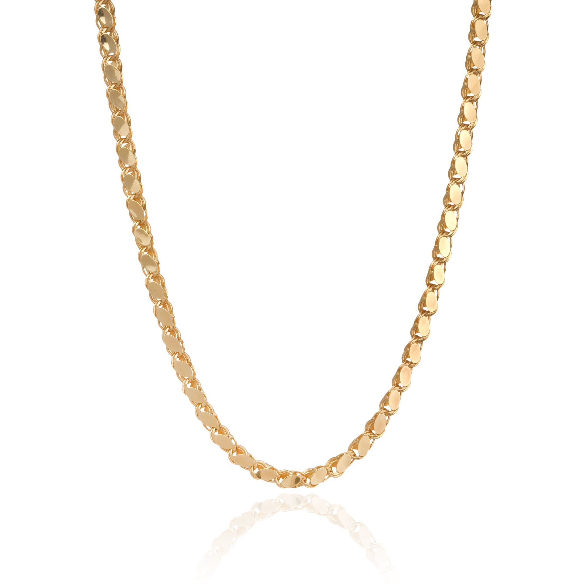 14 Ayar Altın İnce Pullu Zincir