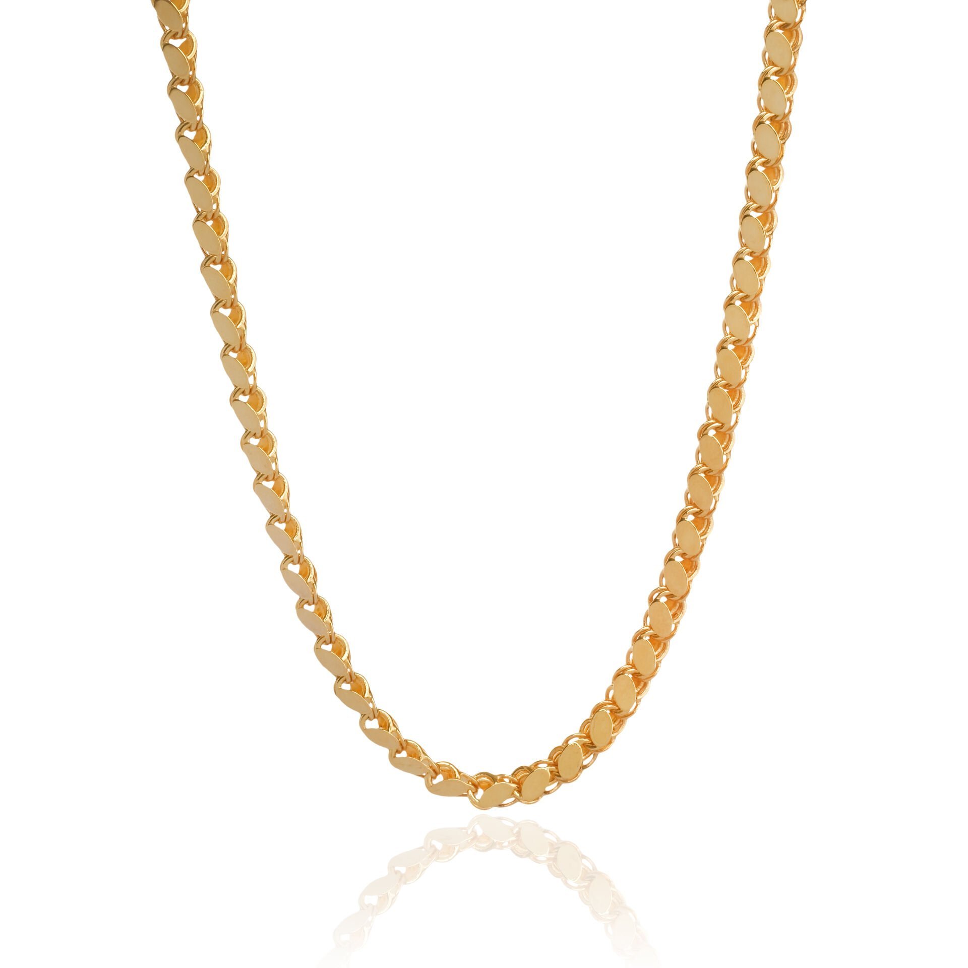 14 Ayar Altın İnce Pullu Zincir