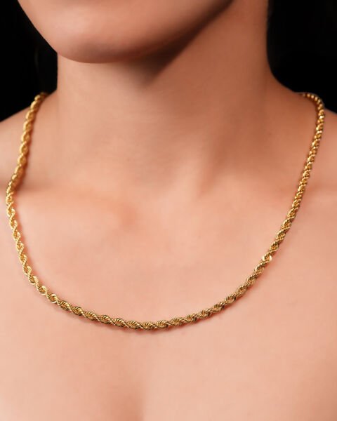 14 Ayar Altın Kalın Halat Zincir