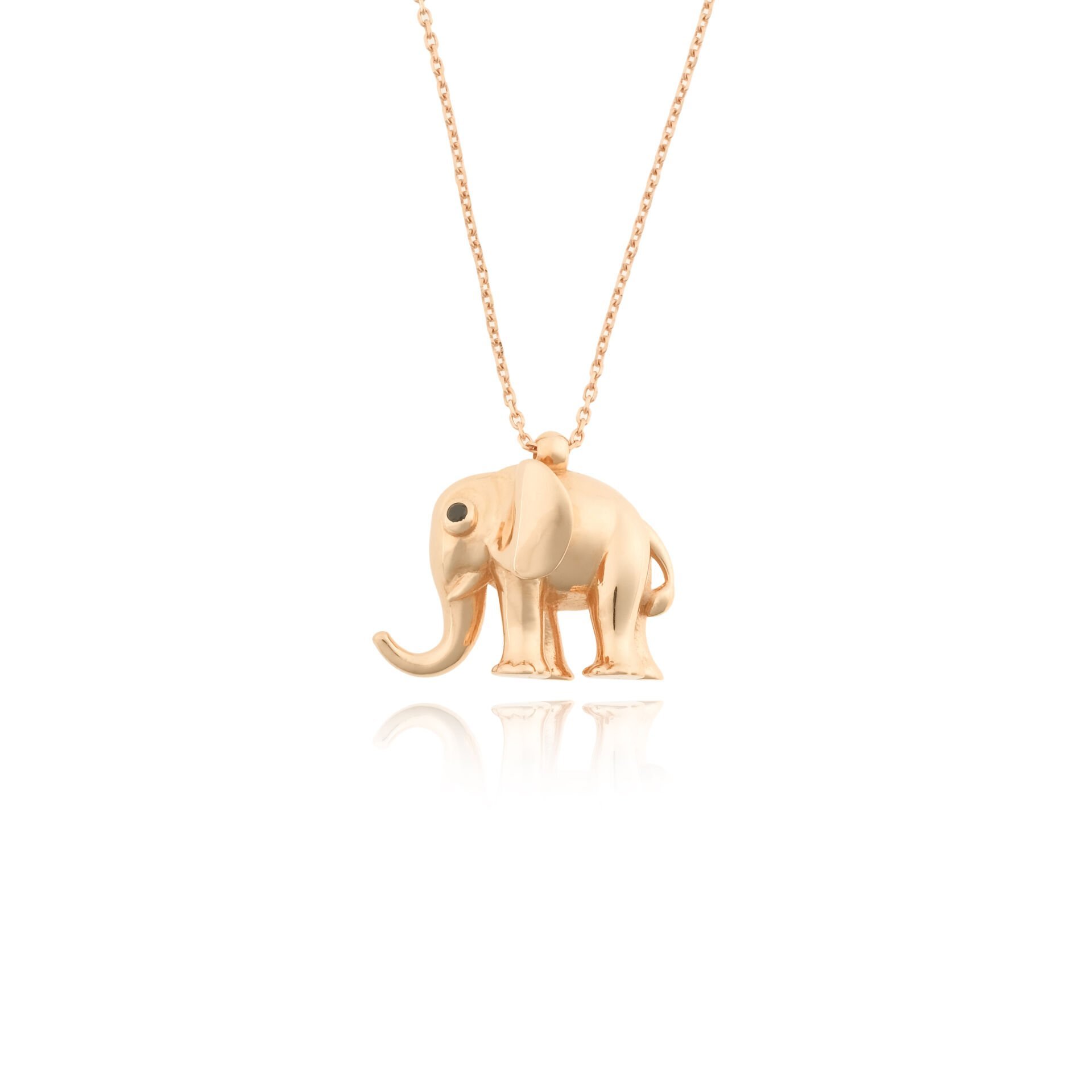 14 Ayar Altın Fil Kolye