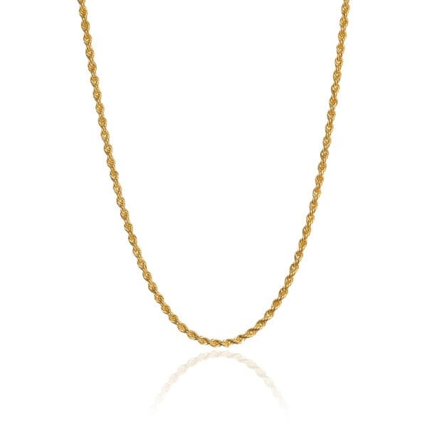 14 Ayar Altın İnce Halat Zincir
