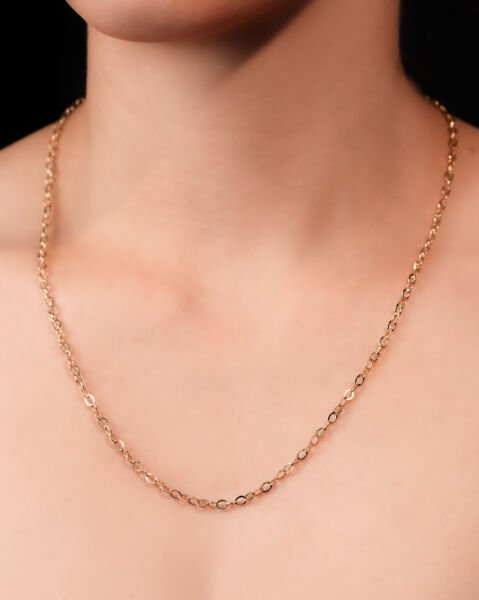 14 Ayar Altın Yuvarlak Halka Zincir