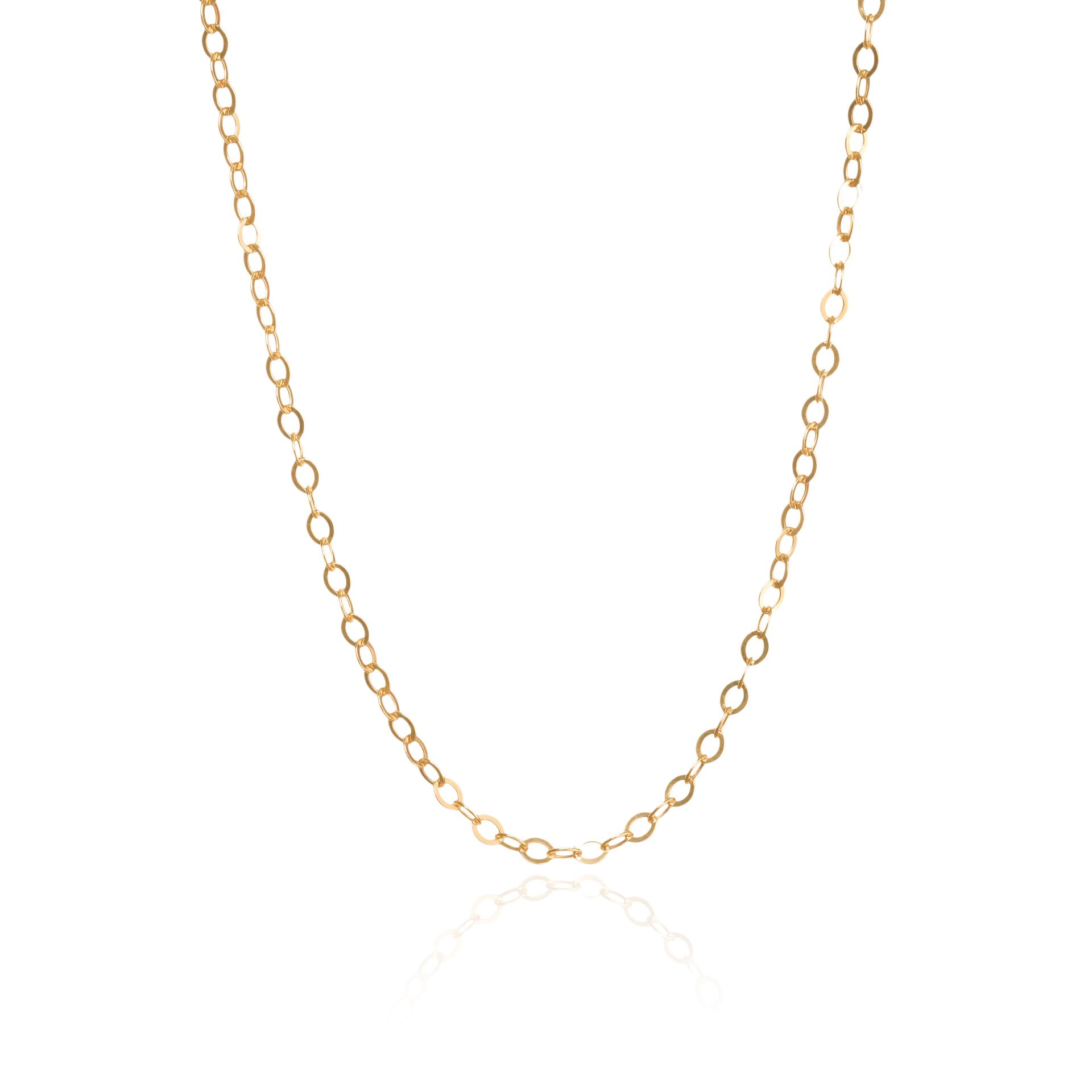 14 Ayar Altın Yuvarlak Halka Zincir