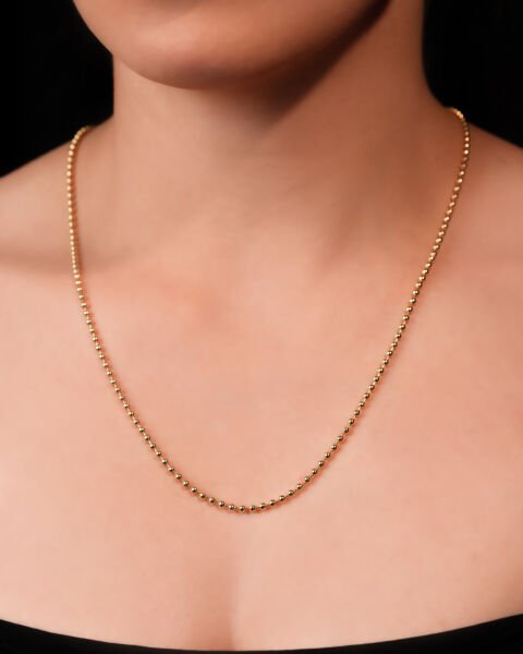 14 Ayar Altın Top Zincir