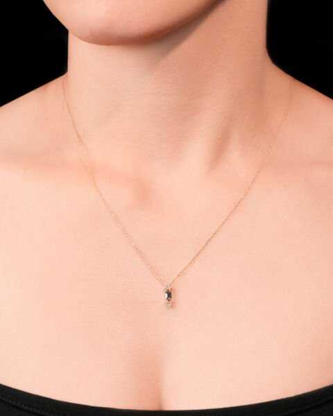 14 Ayar Altın Zultanit Taşlı Kolye