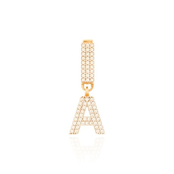 EMA 14 Ayar Altın A Harf Kolye Ucu Charm